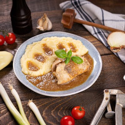 Kuraci zavitok so sunkou a syrom, zemiakova kasa_108